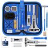 XOOL Kit di Riparazione Orologi 210 Pezzi - Set Completo con Apricasse Regolabile, Punzone per Cinturini, Strumenti per Barre a Molla, Rimuovi Maglie, Cacciaviti, Pinzette e Accessori Vari