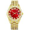 JewelryWe Orologio da Polso da Uomo, Orologio al Lavoro con Zircone Lucido, Colore Oro/Argento