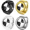 JewelryWe Orologio da donna ad anello, analogico, al quarzo, elastico, regalo per ragazze, nero, bianco, rosso, rosa, Quadrante bianco e nero, set da 4 pezzi