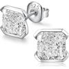 Miaofu Orecchini Uomo Donna Diamanti Zirconi Argento Diamante Orecchino Uomo Donna Zirconi Argento 18K Oro Placcata Orecchini E769-7