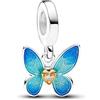 PHCLASY Christmas Charm Farfalla blu Ciondolo Compatibile Con Bracciali e Collane Europei, Regalo di Christmas Delle Donne
