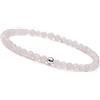 GD GOOD.designs Bracciale da donna in quarzo rosa con pietre naturali autentiche e perline in argento 925 I Bracciale in pietra naturale composto da perline sfaccettate da 4 mm - Incl. sacchetto regalo
