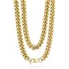 PROSTEEL Collana Uomo a Catena Cubana Barbazzale Grande Robusta, Larga 5 6 10 14 mm, Lunghezze Varie 35-75 cm, Acciaio Inossidabile/Placcato Oro, Argento Oro Nero