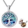 Eusense 925 Collana con Medaglione in Argento Sterling Ciondolo a Forma di Albero Della Vita Apribile per Foto Regalo di Gioielli per Donne Ragazze