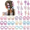 DRESHOW Accessori per Capelli per Bambini Fermagli per Capelli con Farfalle e Fiori Carini Elastico Coda di Cavallo Detentore Capello Legami per Bambine Neonati