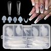 U-Shinein French Dual Nail Shape Set Nail Extension Mold & French Pads, Stencil per unghie in silicone riutilizzabile, French Forms Stickers, Nail Tips French Nails Stencil for Nail Art Manicure Nail