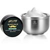 GRUTTI Bacino da barba in acciaio inox da 10,5 cm + crema da barba da 100 g, antiruggine e crema da barba delicata, schiuma densa per rasatura liscia, idratante e protettiva per la pelle, per la rasatura