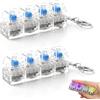 CHENBOOW Tastiera Fidget per Adulti,2 Pezzi Keypad Keychain,Tastiera Luminosa Fidget,Portachiavi Divertenti,Tastiera Antistress,Fidget Toy,Keychain Fidget Keyboard,per Ansia,Ufficio,Scuola