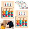 BAIFULAI Alzheimer - Set di 2 pezzi per persone con demenza, facile in legno per anziani, giochi di memoria a colori con 12 carte, lavoro per anziani, attività per