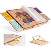 Tektalk Tavolo da puzzle con barra in pelle, con plateau in legno, portatile, con supporto regolabile incorporato/staffa e coperchio rimovibile, 4 cassetti di smistamento, fino a 1500 pezzi