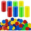 XZMCAT 400 Fiches Poker, 4 Colori da 0,98Pollici Gettoni di Gioco in Plastica, Conta Le Patatine, Giochi di Carte Fiche, per Imparare Calcoli Matematici, Giochi di Bingo, Ricompensa Chip da Gioco