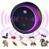 OBEST Repellente per topi ad ultrasuoni, dispositivo intelligente per il controllo dei topi in auto, repellente per zanzare portatile, per espellere topi, scarafaggi, ragni e zanzare, adatto per
