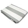 Generico SOLOVO Tenda da Sole Righe Bianco Grigio Occhielli Frange 290x290 cm