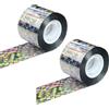 NUDVMUCH 2 Pezzi Nastro Riflettente Repellente per Uccelli, Anti Uccelli Banda, Anti Piccione Speratoie di Uccelli, per Spaventare Uccelli, Cortile, frutteto, Terrazza Esterna (2,4 cm x 80 m)