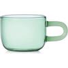 Ichendorf Milano Tazza Caffè, Collezione Botanica, Verde, 15 cl, Vetro Borosilicato, Fatto a Mano