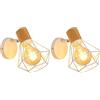 Comely Lampada da Parete Interna Industriale Metallo Gabbia Design, E27 Applique Camera da Letto, Regolabile 360° Plafoniera da Parete Interno per Corridoio Soggiorno Cucina (Confezione da 2)