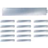 Relaxdays bordura Flessibile Prato/aiuole, 15 pz, H×L: 18×100 cm, Acciaio zincato, Argento