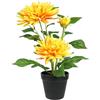 Flair Flower Fiore artificiale crisantemo in vaso, 40 cm, decorazione per l'autunno e l'autunno, decorazione da tavolo