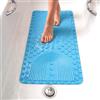 edihome, Tappetino Doccia Antiscivolo, 90x41,5 cm, Tappeto Bagno, Bolle con Ventose Senza BPA, Antibatterico, Resistente alla Muffa, Lavabile in Lavatrice, Sicurezza (Blu, 90x41,5 cm)