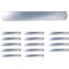Relaxdays Bordura per Prato, Set 15 pz, HxL 15x100 cm, Acciaio zincato, bordura Flessibile per aiuole, Argento