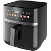 Cecotec Friggitrice ad Aria 8L con Doppia Griglia - Air Fryer Cecofry&Grill Duoheat 8000. 2200W, Doratura Perfetta e Sapore Griglia su Carni, Temperatura tra 80-200°C, 8 Menu e Finestra