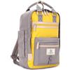 SEVENTEEN LONDON - Zaino Wimbledon moderno, semplice e unisex nello stile di uno zaino scandinavo - perfetto per un laptop fino a 13, Grigio & Giallo, L