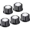 QUARKZMAN Manopole per Potenziometro in Lega di Alluminio 26x15.5mm con Foro da 6mm, per Controllo del Volume di Chitarra Basso, Interruttori Meccanici,con Set di 5 Pezzi di Viti Nere 5PCS