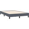 vidaXL Struttura letto senza materasso grigio scuro 120x210 cm velluto