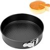 YNNHUDEEP Teglia a cerniera rotonda, 1 pezzo, tortiera da 9'' Springform 24 cm con rivestimento antiaderente, teglia grande, set di utensili da forno per torte