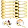 Tutamaz Set Oro 24 Pezzi Cucchiaini da Caffè e Forchettine da Dolce - Posate Piccole Eleganti in Acciaio Inox per Matrimonio, Compleanno, Natale - Resistenti e Lavabili in Lavastoviglie