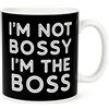 JRose Collections Tazza da caffè in ceramica con scritta I'm Not Bossy I'm The Boss, 900 ml, regalo motivazionale divertente per casa o ufficio, JR5097
