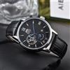 Orologio Uomo Automatico Stile Orient Skeleton Sun Moon Cinturino Pelle Vari Col
