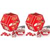 Caffetti 500 g Confetti Snob Laurea Crispo Gusti Assortiti, Rossi con Mandorla Tostata e Cioccolato Bianco Lieto Evento, Made in Italy per Bomboniera Confettata, Incartati Singolarmente (Confezione da 2)