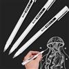 Arrtx Pennarelli gel bianchi da disegnare, 3 pezzi, 1 mm, colore bianco, penna gel per artisti, penne bianche per carte scure, schizzi