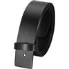 QUARKZMAN 120cm L Cinturino in Pelle da Uomo Larghezza 1,5 pollici Nero | senza Fibbia, Cinturini di Ricambio per Cinture con Fibbia a Piastra