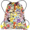 Pokémon Borsa da palestra per bambini, perfetta per viaggi e nuoto, per ragazzi e ragazze, con Charmander e Pikachu.