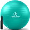 ProBody Pilates Esercizio Palla - Anti-Scoppio Sfera dell'equilibrio di Yoga di Forma Fisica di qualità Professionale 65 cm Acqua