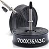 MetersGod 2 camere d'aria per bici di alta qualità, 700 x 35 C/38 C/40 C/43 C, compatibili con pneumatici da 700 x 35 C a 700 x 43C, con valvola Presta FV60 mm, gomma butilica, utilizzati per mountain bike