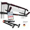 DH FitLife Barra per Trazioni da Porta in acciaio a impugnature multiple | Sbarra Trazioni senza Viti, montaggio facile e veloce | Pull Up Bar Pieghevole con elastici per trazioni alla sbarra inclusi