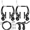 GOEDCH Set Universale di Freni per Bicicletta: Set Completo con 2 Freni a V e 1 Coppia di Leve del Freno, Freno MTB Anteriore e Posteriore, Set di Leve del Freno e Cavi per Mountain Bike e Bici da