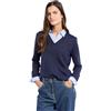 Armor-Lux Fleurs Maglione, Seal Stripe Azzurro, XXL Donna