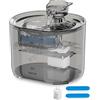 HAPUP Fontanella per Gatti Fontana per Gatti Fontanella Gatti 2,2L Distributore Acqua Gatti Automatico con 2 Filtri Fontana Gatto 1 Pompa USB 1 Adattatore UE 1 Spazzola, FT666, Nero