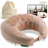 BACKLAXX® Cuscino da Viaggio Agopressione, Grano Saraceno & Funzione Flip | Cuscino agopressione collo per viaggio, auto & aereo: cuscino cervicale 27x27 cm con fodera, 916 punte, grano saraceno