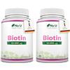 Nu U Nutrition Biotina 10000 mcg - 365 Compresse Vegane - 1 Anno di Trattamento - Integratore per Crescita Capelli, Unghie & Pelle - Prodotto in Europa - Nu U Nutrition (Confezione da 2)