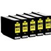 Supply Guy 5 cartucce per stampanti compatibile con Canon PGI-1500XL Giallo per Canon Maxify MB2000 MB2050 MB2100 MB2150 MB2155 MB2300 MB2350 MB2700 MB2750 MB2755