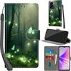 Haninsuze Cover per Oppo A57/A77 5G/A57S 4G Custodia Cover Pelle Libro Portafoglio con Porta Carte Magnetica Protezione Antiurto Cuoio Flip Case Custodia Cover per Oppo A57/A77 5G/A57S 4G, Farfalla