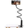 QINGZY Porta Cellulare da Letto e Scrivania, Supporto Cellulare a Collo di Cigno Regolabile a 360°, Braccio Lungo Flessibile per Smartphone per Letto, Ufficio, Scrivania, Camera da Letto (Nero)