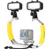 Movo DiveRig1 XL Diving Rig Bundle con luci LED impermeabili - Compatibile con GoPro Hero, HERO5, HERO6, HERO7, HERO8, HERO9, HERO10 e DJI Osmo Action Cam