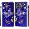 KENHONER Custodia per Motorola Moto G86 5G, Farfalla | Portafoglio Pelle PU, Magnetica, Resistente Agli Urti, Scomparto Carte Credito, Pieghevole, Flip Libro, Motivo