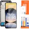 AGCUT Schermo LCD per Redmi Note 14 5G LCD Display Sostituzione Digitalizzatore Touchscreen Assemblea con Riparazione, per Xiaomi Redmi Note 14 5G 24094RAD4G 6,67 Pollice Nero con Cornice